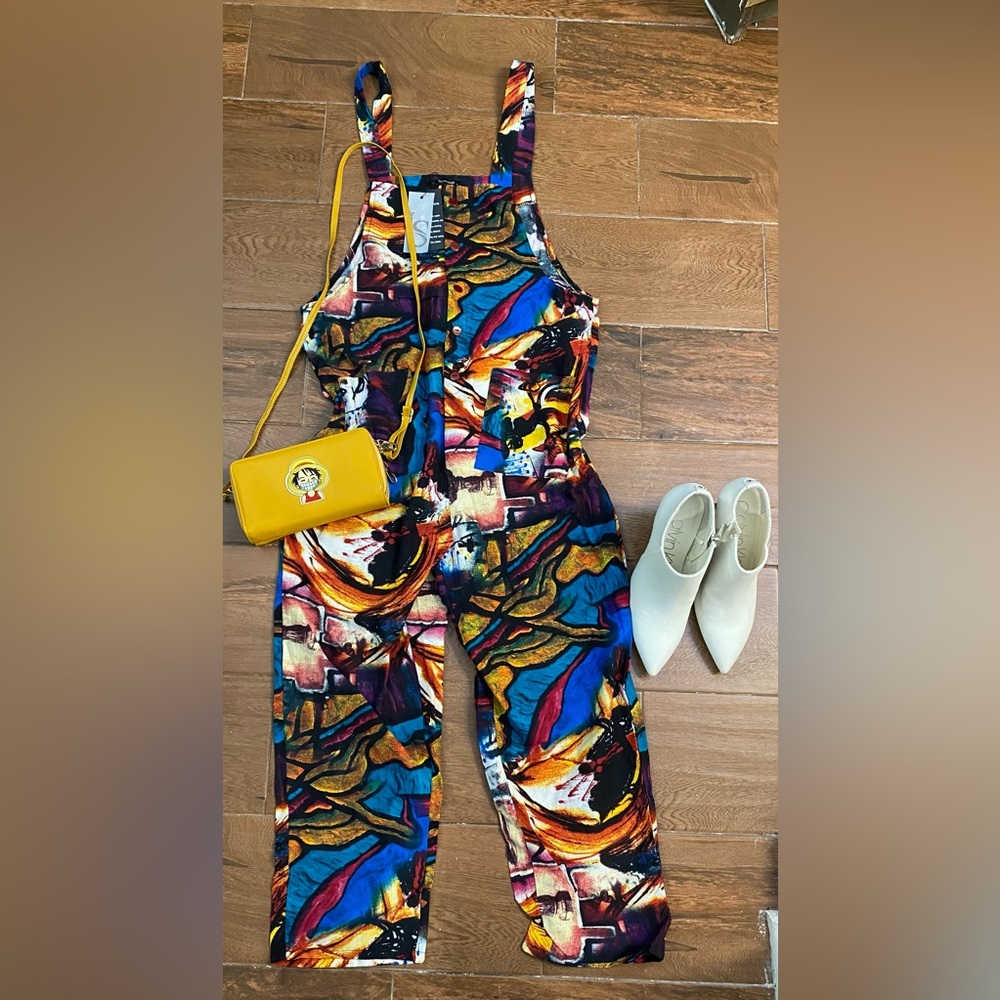 💋 Overall Jumpsuit mixed textile colors - Buy 6 for 30$ with 💋 kiss emoji